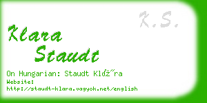 klara staudt business card